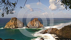 Fernando de Noronha Islands, in Brazil. The Twins, one of the main spots of the islands