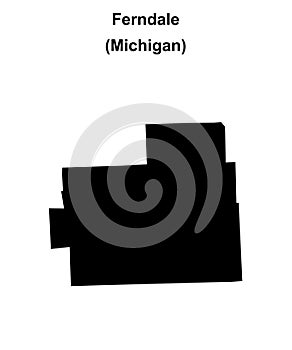 Ferndale outline map