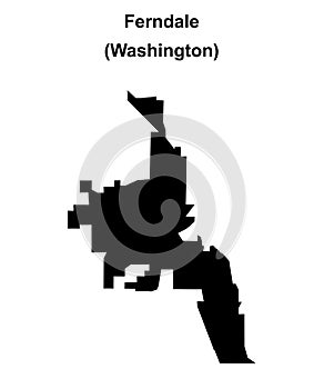 Ferndale outline map