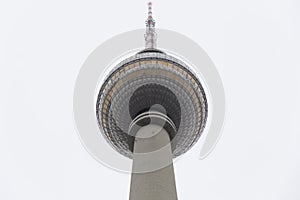 The fernsehturm, berlin tv tower, turret, rook, architecture, architectonics, upbuilding, building, sky, air, blue, above, welkin,