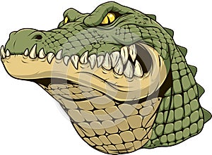 Ferocious alligator head