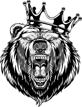 Ferocious bear in the crown photo