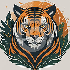 A ferocious Bengal tiger hunting in the jungle, showcasing its agility and cunning. ai generative