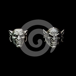 Ferocious demons in silver.