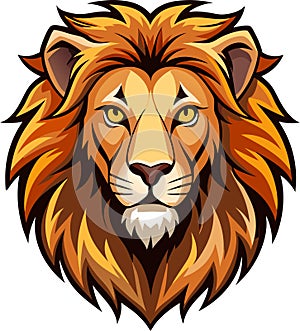 Ferocious Lion Head Vector for Powerful Designs photo