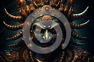 Ferocious Ravana indian demon. Generate AI