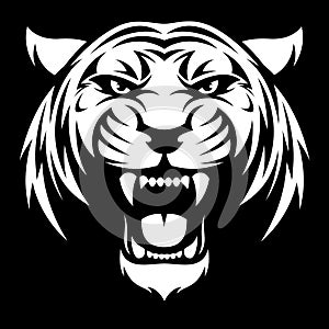 Ferocious tiger head