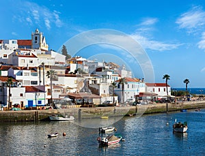 Ferragudo fishing village, Algarve, Portugal