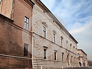 Ferrara, Emilia Romagna, Italy: the ancient Palazzo dei Diamanti (Diamond Palace)