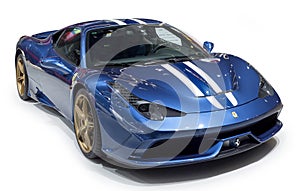 Ferrari Blue supercar