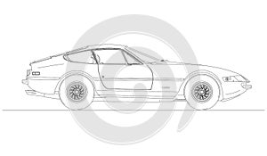 Ferrari 365 GTB4 Daytona silhouette