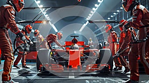Ferrari Race Car Mechanics in a Photorealistic Still Life