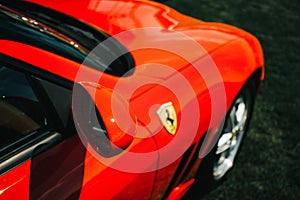 Ferrari Red Race Car side view