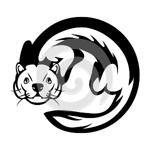 Ferret logo, vector graphic
