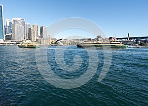 Ferries approaching the Quay