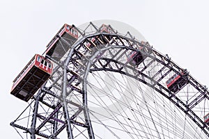 Ferries wheel, Prater, Vienna, Austria, overcast day