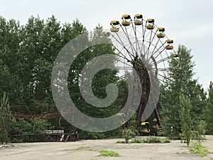 Ferris wheel in abandonedn town Pripyat