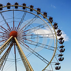 Ferris wheel in the amusement park
