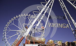 Ferris wheel in amusement park