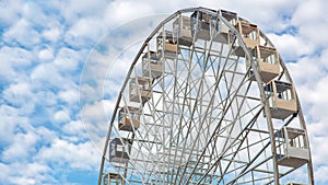 Ferris wheel in an amusement park for family entertainment.