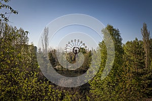 Ferris wheel in amusement park in Pripyat