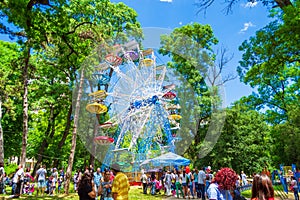 Childrens day in theme park Varna Bulgaria