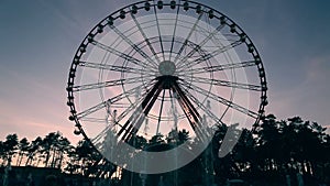 The Ferris wheel attraction time lapse