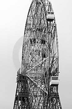 Ferris Wheel B&W photo