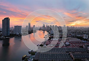 The Ferris Wheel in Bangkok, Asiatique The Riverfront in Bangkok