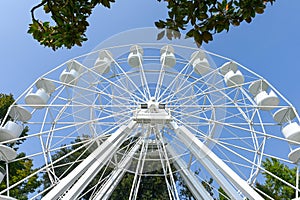 Ferris wheel in Bardolino harbour lake Garda Italy