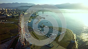 The Ferris wheel and Black sea coast Georgia, Batumi