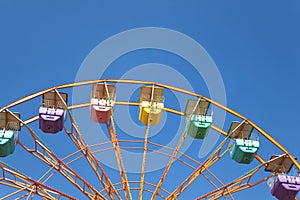 Ferris wheel and blue sky