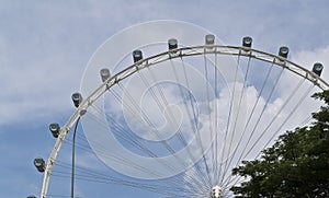 Ferris Wheel in Blue Sky