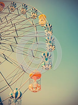Ferris Wheel on Blue Sky