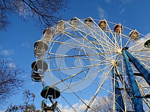 Ferris Wheel and blue sky