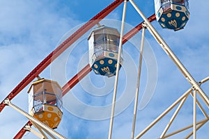 Ferris wheel cabins in central city park, Kharkiv