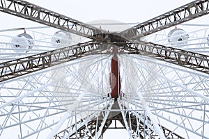 Ferris wheel carousel details.