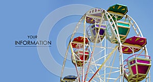 Ferris wheel city children carousel sky landmark pattern