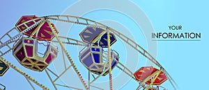 Ferris wheel city children carousel sky landmark pattern