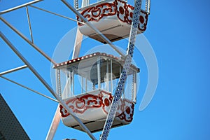 Ferris Wheel With Colorful Cabins