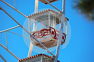 Ferris Wheel With Colorful Cabins