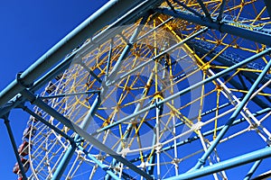 Ferris wheel details close up