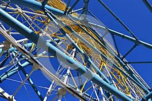 Ferris wheel details close up