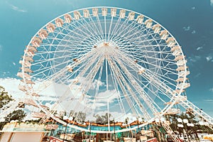 Ferris wheel of fair and amusement park