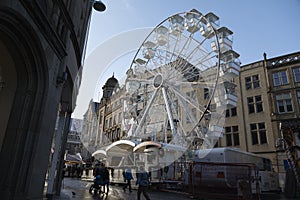 Ferris wheel in Fargate, Sheffield, UK