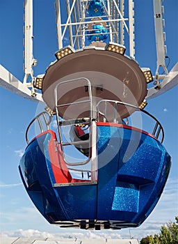 Ferris wheel in Grevenbroich in Germany in front of blue sky
