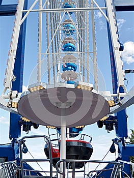 Ferris wheel in Grevenbroich in Germany in front of blue sky