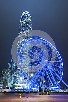 Ferris Wheel in Hong Kong City