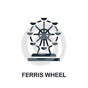 Ferris Wheel icon. Simple element from amusement park collection. Creative Ferris Wheel icon for web design, templates,