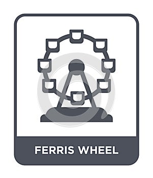 ferris wheel icon in trendy design style. ferris wheel icon isolated on white background. ferris wheel vector icon simple and